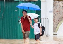 Loạt tỉnh cho nghỉ học vì mưa lớn sau bão